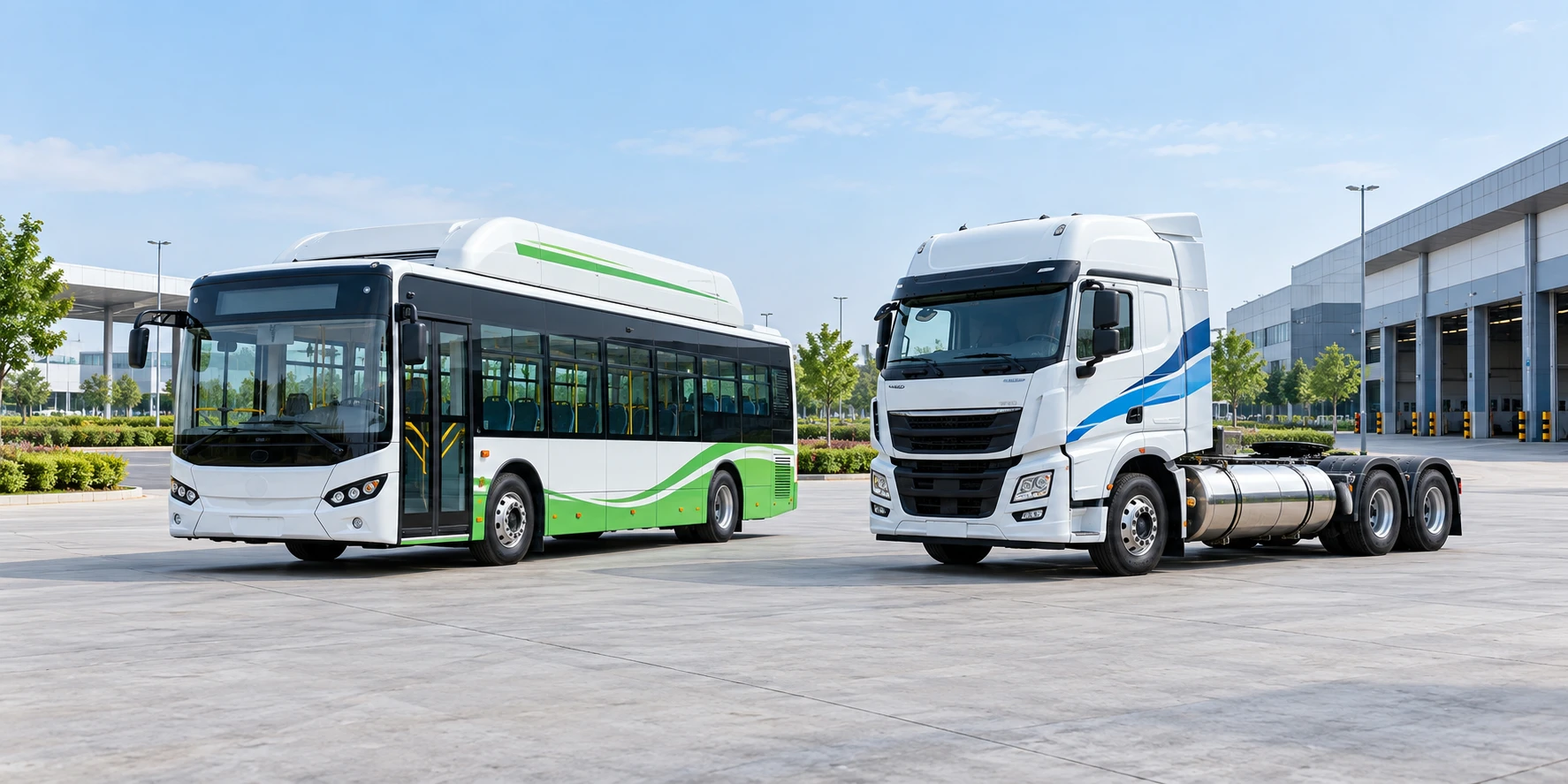 Illustrative CNG bus and LNG truck fleet application